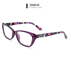 Carica l&#39;immagine nel visualizzatore di Gallery, Gmei Optical Women&#39;s Trendy Ultralight TR90 Full Rim Optical Eyeglasses Frames With Print Design Girl&#39;s Pretty Frame M1550