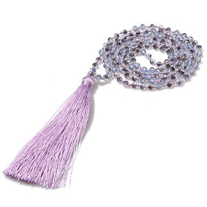 Statement Necklaces Long Tassel Necklace Colorful Crystal Beaded Female Women Jewelry Maxi Collier Sweater Chain Gifts