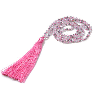 Statement Necklaces Long Tassel Necklace Colorful Crystal Beaded Female Women Jewelry Maxi Collier Sweater Chain Gifts