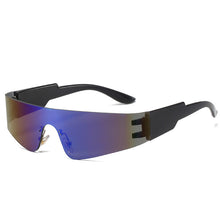 Carica l'immagine nel visualizzatore di Gallery, Goggle Kardasha Rimless Sunglasses Women Once Piece Punk Sports Sun Glasses Men Mirror Shades UV400 Colorful Eyewear