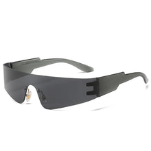 Carica l'immagine nel visualizzatore di Gallery, Goggle Kardasha Rimless Sunglasses Women Once Piece Punk Sports Sun Glasses Men Mirror Shades UV400 Colorful Eyewear