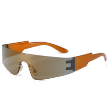 Carica l'immagine nel visualizzatore di Gallery, Goggle Kardasha Rimless Sunglasses Women Once Piece Punk Sports Sun Glasses Men Mirror Shades UV400 Colorful Eyewear