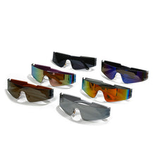Carica l'immagine nel visualizzatore di Gallery, Goggle Kardasha Rimless Sunglasses Women Once Piece Punk Sports Sun Glasses Men Mirror Shades UV400 Colorful Eyewear