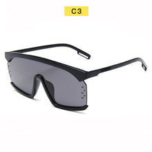 Load image into Gallery viewer, Goggle Oversized Sunglasses Women Brand Designer Big Frame Square Sunglasses Female Oculos De Sol Feminino One Piece Glasses Men