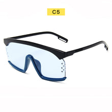 Load image into Gallery viewer, Goggle Oversized Sunglasses Women Brand Designer Big Frame Square Sunglasses Female Oculos De Sol Feminino One Piece Glasses Men