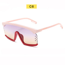 Load image into Gallery viewer, Goggle Oversized Sunglasses Women Brand Designer Big Frame Square Sunglasses Female Oculos De Sol Feminino One Piece Glasses Men