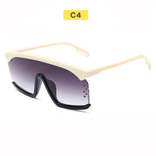 Load image into Gallery viewer, Goggle Oversized Sunglasses Women Brand Designer Big Frame Square Sunglasses Female Oculos De Sol Feminino One Piece Glasses Men