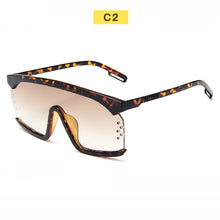 Load image into Gallery viewer, Goggle Oversized Sunglasses Women Brand Designer Big Frame Square Sunglasses Female Oculos De Sol Feminino One Piece Glasses Men