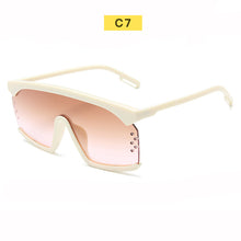 Load image into Gallery viewer, Goggle Oversized Sunglasses Women Brand Designer Big Frame Square Sunglasses Female Oculos De Sol Feminino One Piece Glasses Men