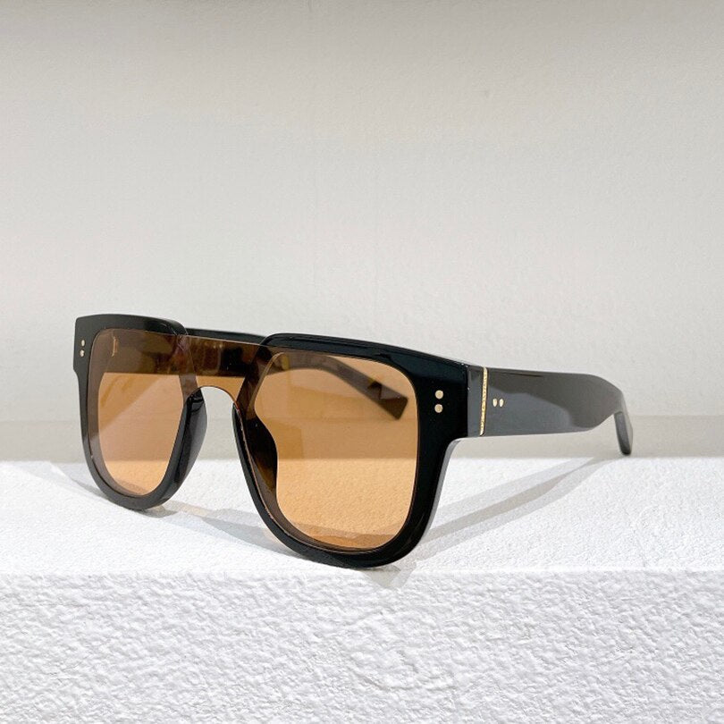 Goggle acetate frame men sunglasses driving style gray lens women sunglasses
