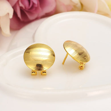 Orecchini a clip rotondi per ragazze in oro Africa adorabili per bambini Bambini Aros gioielli da donna per ragazze regalo di Natale africano 