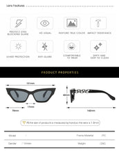 Load image into Gallery viewer, Gold Metal Frame Sunglasses 2023Women Chain Leg Cat Eye Sun Glasses  Brand Gradient Retro Sun Glasses Brand Designer Trend