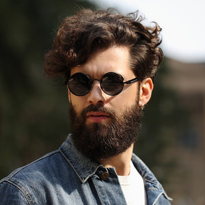 Gold Metal Polarized Sunglasses Gothic Steampunk Sunglasses Mens Womens Retro Vintage Shield Eyewear Shades 2023