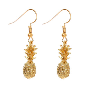 Gold Pineapple Earrings
