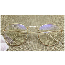 Load image into Gallery viewer, Gold Round Glasses Frame Vintage Eyewear Women&#39;s Myopia Nerd Spectacle Frame Men Eyeglasses Optical Glasses Frame Male Lunettes