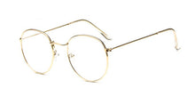 Load image into Gallery viewer, Gold Round Glasses Frame Vintage Eyewear Women&#39;s Myopia Nerd Spectacle Frame Men Eyeglasses Optical Glasses Frame Male Lunettes