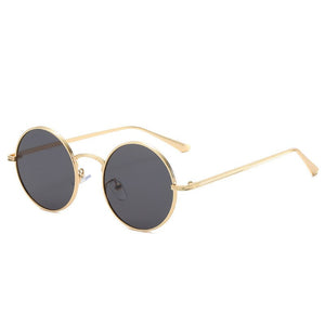 Gold Round Metal Frame Sunglasses Men Retro 2023 Summer Style Women Red Lens Sun glasses Unisex Yellow Pink Black UV400