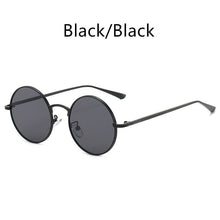 Load image into Gallery viewer, Gold Round Metal Frame Sunglasses Men Retro 2023 Summer Style Women Red Lens Sun glasses Unisex Yellow Pink Black UV400