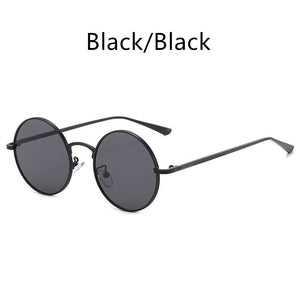 Gold Round Metal Frame Sunglasses Men Retro 2023 Summer Style Women Red Lens Sun glasses Unisex Yellow Pink Black UV400