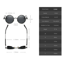 Load image into Gallery viewer, Gold Round Polarized Sunglasses Gothic Steampunk Sunglasses Mens Womens Retro Vintage Shield Glasses Eyewear Blue 2023