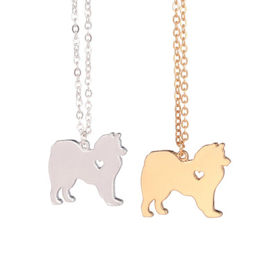 Gold Silver 1pc American Eskimo Dog Necklace American Eskimo Necklace Custom Dog Jewelry Silver Pendant Pet Jewelry Husky love