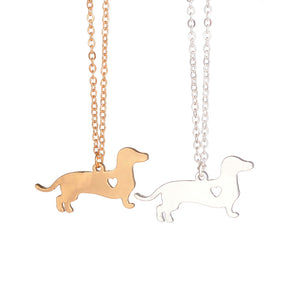 Gold Silver 1pc Dachshund Necklace Dachshund Jewelry Dog Necklace Dachshund Pendant Silver Pet Doxie Necklace Sausage Dog lovers