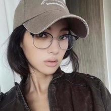 Load image into Gallery viewer, Gold Silver Black Metal  Half Frame TR  Men&#39;s Myopia Glasses ALEX  Oval Women&#39;s prescription  Glasses