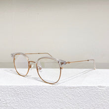 Load image into Gallery viewer, Gold Silver Black Metal  Half Frame TR  Men&#39;s Myopia Glasses ALEX  Oval Women&#39;s prescription  Glasses