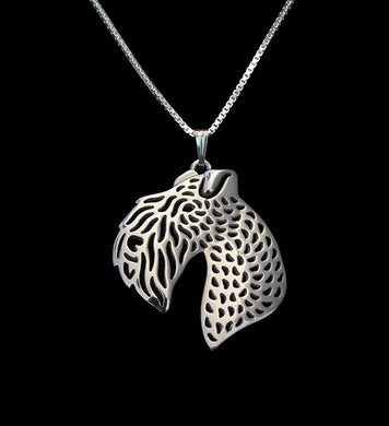 Gold & silver 1pcs Kerry Blue Terrier Necklace 3D Cut Out Puppy Dog Lover Pendant Memorial Necklaces Pendants Christmas Gift