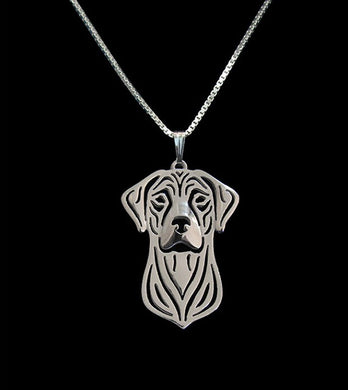 Gold & silver 1pcs Rhodesian Ridgeback Necklace 3D Cut Out Puppy Dog Lover Pendant Memorial Necklaces Pendants Christmas Gift