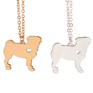 Gold & silver necklace explosion models cute pug dog necklace animal jewelry necklace dog lovers to the dear friends