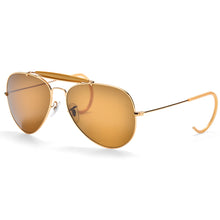 Carica l'immagine nel visualizzatore di Gallery, Good quality prevent falling cable temple pilot sunglasses men women glass mirror lens curve legs UV400 protection