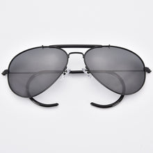 Carica l'immagine nel visualizzatore di Gallery, Good quality prevent falling cable temple pilot sunglasses men women glass mirror lens curve legs UV400 protection