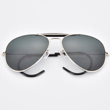 Carica l'immagine nel visualizzatore di Gallery, Good quality prevent falling cable temple pilot sunglasses men women glass mirror lens curve legs UV400 protection