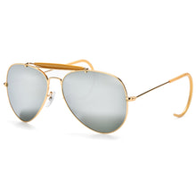 Carica l'immagine nel visualizzatore di Gallery, Good quality prevent falling cable temple pilot sunglasses men women glass mirror lens curve legs UV400 protection