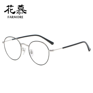 Goose Face Full Rim Frame Metal Myopia Glasses Frame Trendy without Degrees Anti Blue-Ray Glasses Frame Plain Glasses