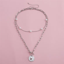 Load image into Gallery viewer, Baroque Pearl Coin Pendant Choker Necklace for Women Wedding Punk Bead Lariat Gold Color Long Chain Necklace Jewelry Gift