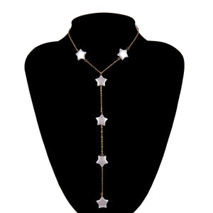 Baroque Pearl Pendant Choker Necklace for Women Wedding Punk Big Bead Lariat Gold Color Long Chain Necklace Jewelry