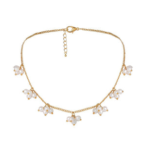 Baroque Pearl Pendant Choker Necklace for Women Wedding Punk Big Bead Lariat Gold Color Long Chain Necklace Jewelry