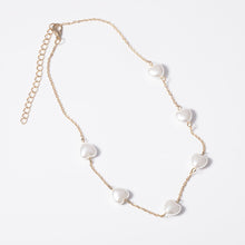 Load image into Gallery viewer, Baroque Pearl Pendant Choker Necklace for Women Wedding Punk Big Bead Lariat Gold Color Long Chain Necklace Jewelry