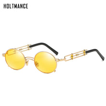 Carica l'immagine nel visualizzatore di Gallery, Gothic Metal Round Steampunk Sunglasses Men Retro Vintage Gothic Steam Punk Sun Glasses For Women Summer UV400
