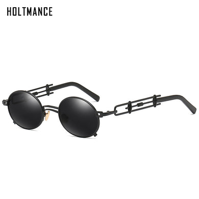 Gothic Metal Round Steampunk Sunglasses Men Retro Vintage Gothic Steam Punk Sun Glasses For Women Summer UV400