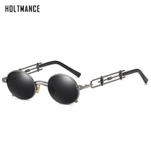 Carica l'immagine nel visualizzatore di Gallery, Gothic Metal Round Steampunk Sunglasses Men Retro Vintage Gothic Steam Punk Sun Glasses For Women Summer UV400