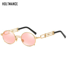 Carica l'immagine nel visualizzatore di Gallery, Gothic Metal Round Steampunk Sunglasses Men Retro Vintage Gothic Steam Punk Sun Glasses For Women Summer UV400