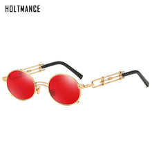 Carica l'immagine nel visualizzatore di Gallery, Gothic Metal Round Steampunk Sunglasses Men Retro Vintage Gothic Steam Punk Sun Glasses For Women Summer UV400