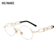 Carica l'immagine nel visualizzatore di Gallery, Gothic Metal Round Steampunk Sunglasses Men Retro Vintage Gothic Steam Punk Sun Glasses For Women Summer UV400