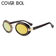 Load image into Gallery viewer, Gothic Modern Round Steampunk Sunglasses For Men and Women Designer Sun Glasses Oval Design UV400