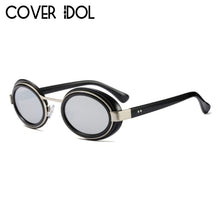 Load image into Gallery viewer, Gothic Modern Round Steampunk Sunglasses For Men and Women Designer Sun Glasses Oval Design UV400