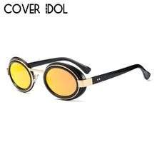 Load image into Gallery viewer, Gothic Modern Round Steampunk Sunglasses For Men and Women Designer Sun Glasses Oval Design UV400