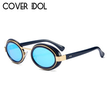 Load image into Gallery viewer, Gothic Modern Round Steampunk Sunglasses For Men and Women Designer Sun Glasses Oval Design UV400